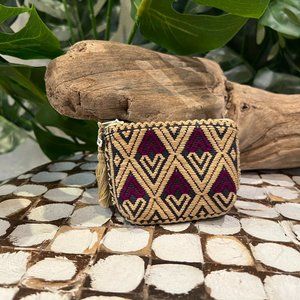 Beige Mini Mexican Coin Purse